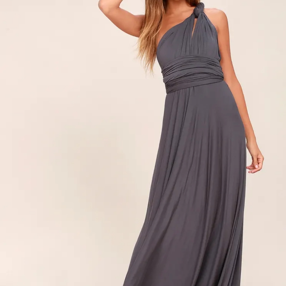 Tricks of the Trade Dark Grey Maxi Dress